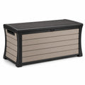 Arcón de plástico negro/beige 120x45x55 cm