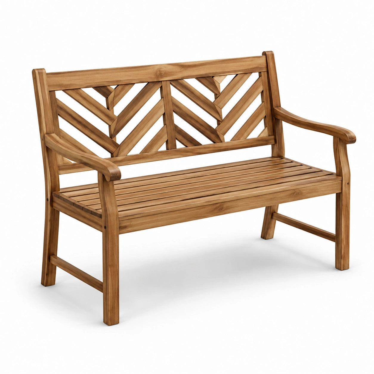 Banco de jardín de madera de teca 120x60x90 cm