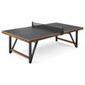 Mesa de ping-pong de MDF y acero negro con red